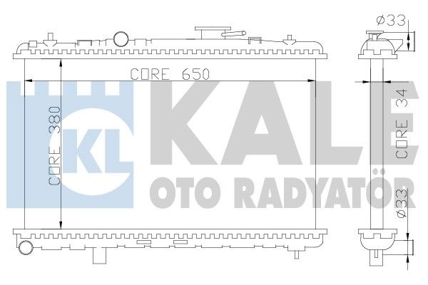 KALE OTO RADYATÖR Radiators, Motora dzesēšanas sistēma 369200